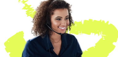 person with headset
